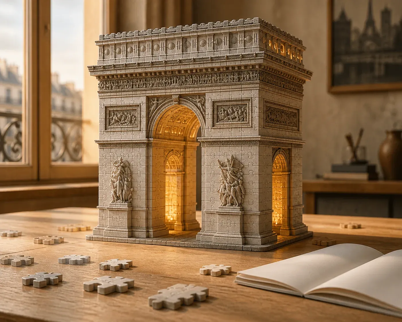 Le puzzle 3D Arc de Triomphe mérite un montage méthodique