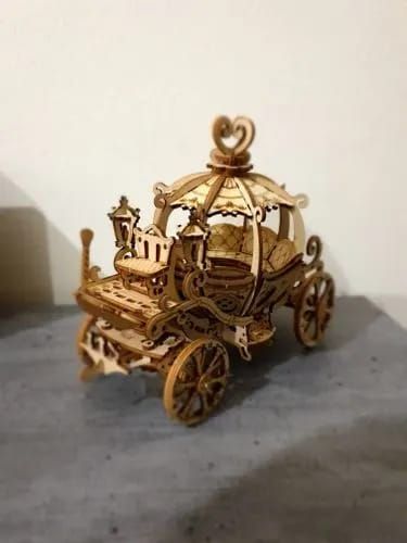 Photo du montage partagée : Puzzle 3D chariot à citrouille