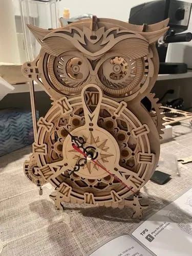 Photo du montage partagée : Puzzle 3D horloge hibou