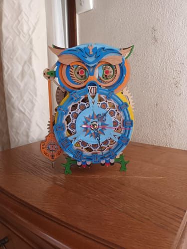 Photo du montage partagée : Puzzle 3D horloge hibou