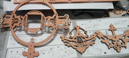 Photo du montage partagée : Puzzle 3D horloge murale romantique