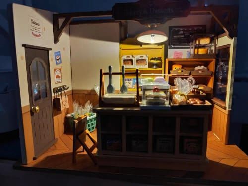 Photo du montage partagée : Maquette en bois maison miniature de pâtisserie