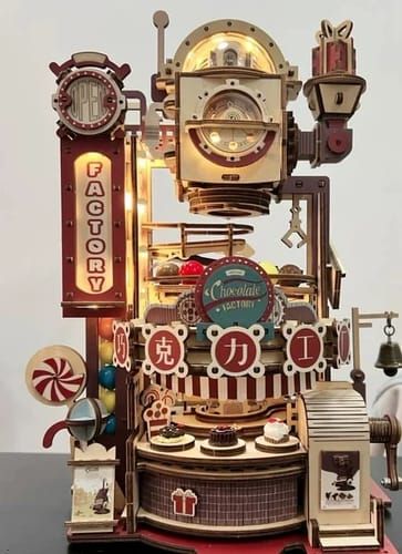 Photo du montage partagée : Puzzle 3D usine de chocolat marbre