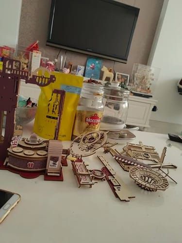 Photo du montage partagée : Puzzle 3D usine de chocolat marbre