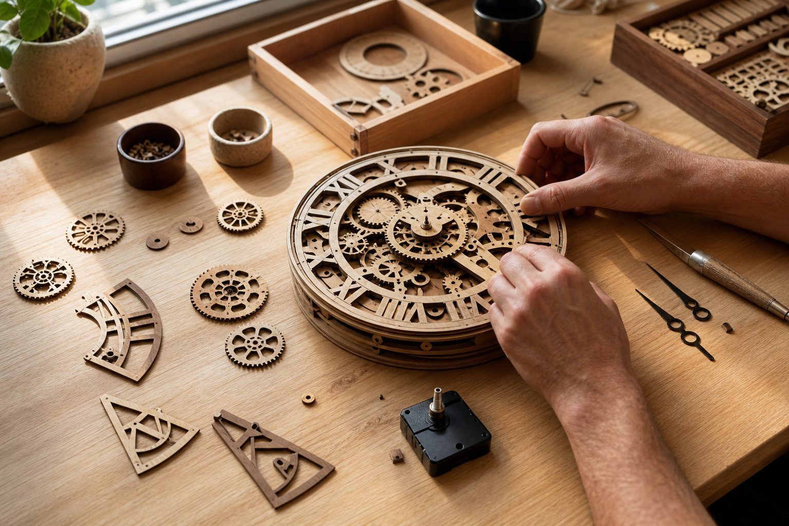 Comment monter et régler une horloge puzzle en bois ?
