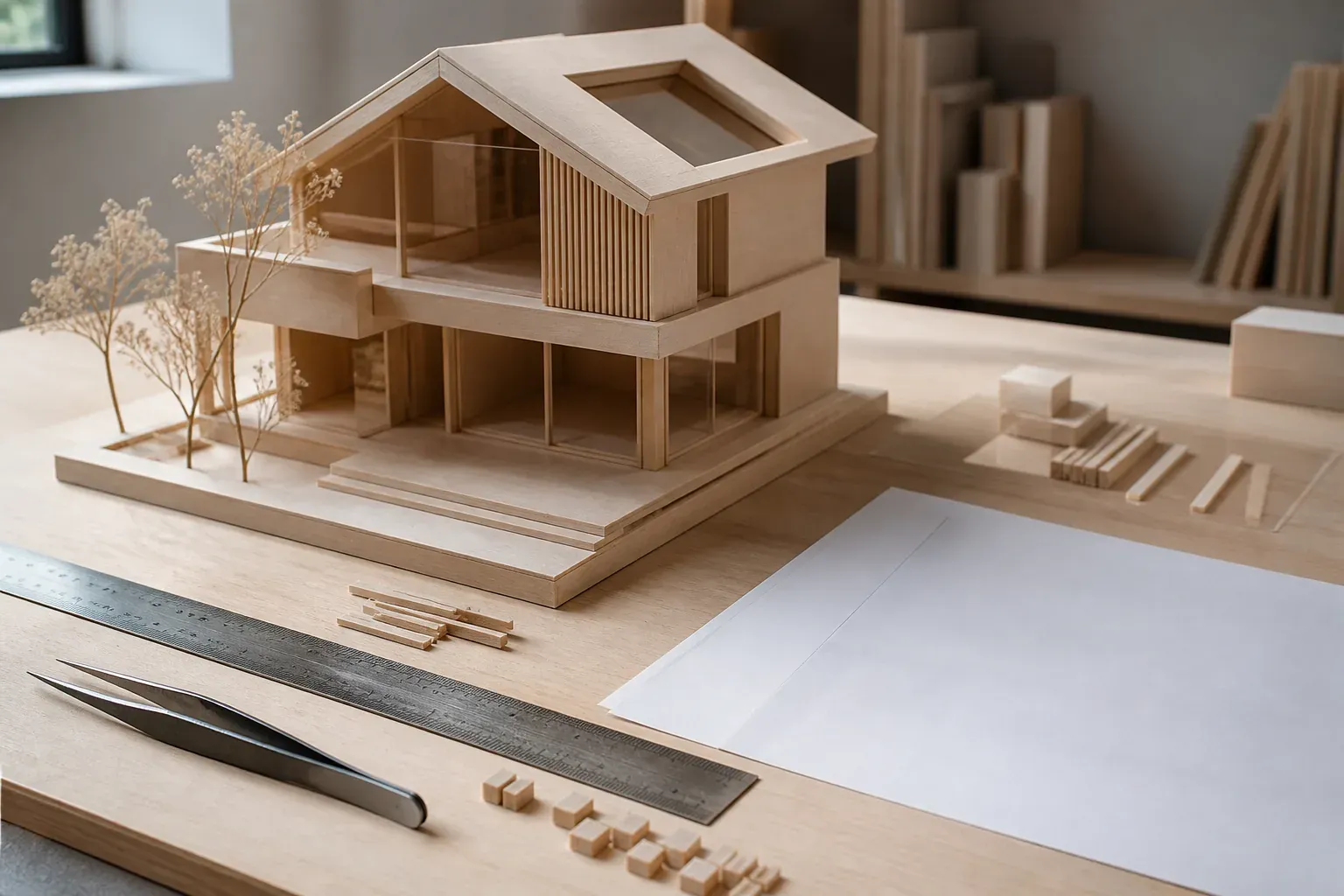 La maquette en bois d’architecture aide à choisir et à monter un modèle
