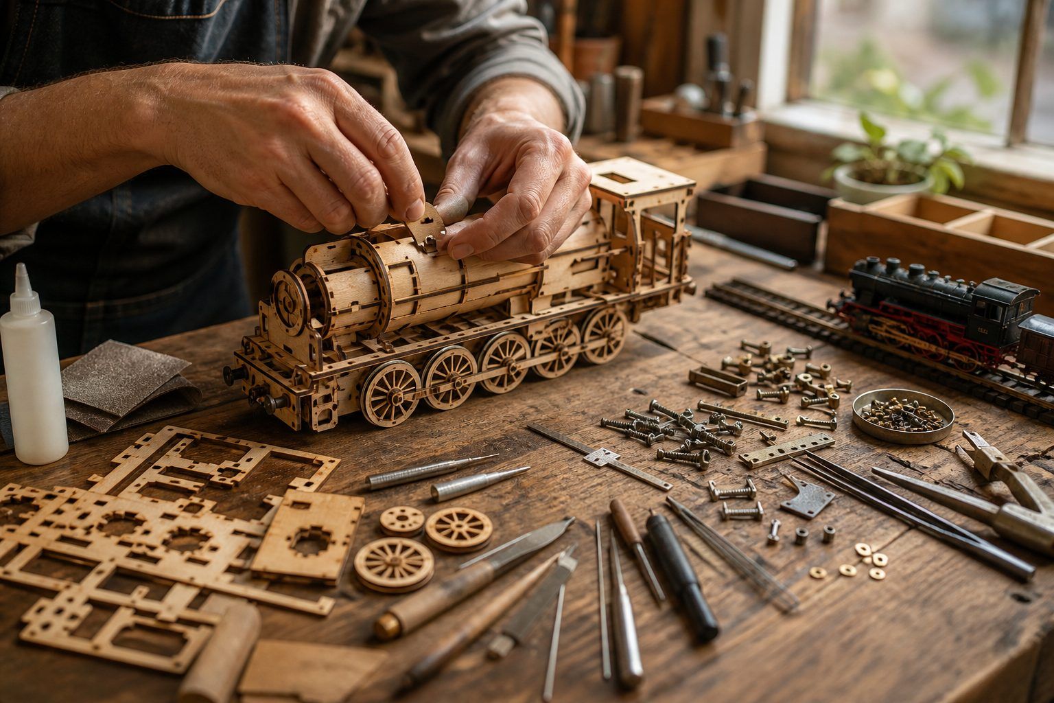 Bois, métal ou train miniature : comparer l’expérience de construction