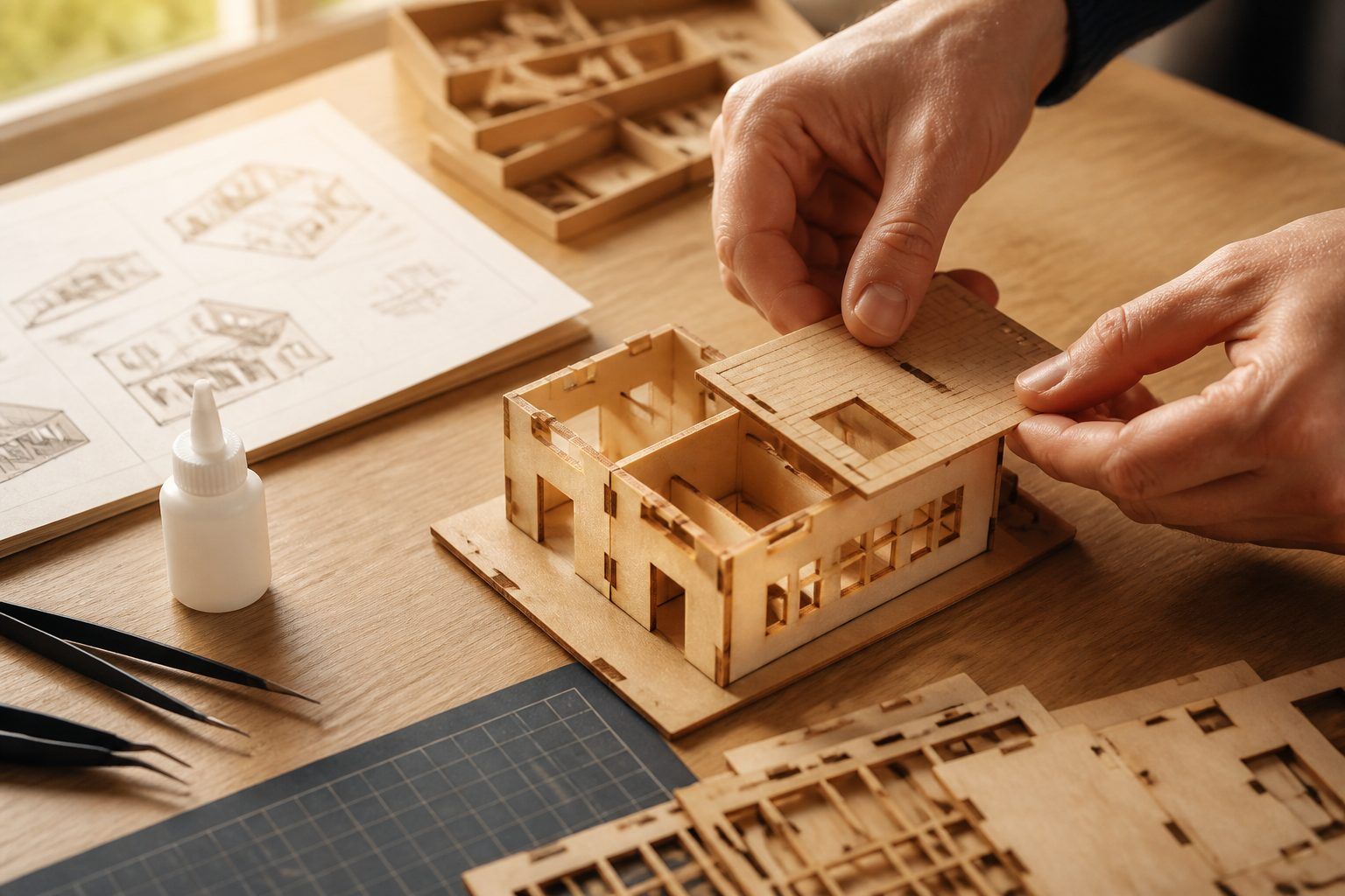 Comment assembler une maquette en bois sans abîmer les pièces ?