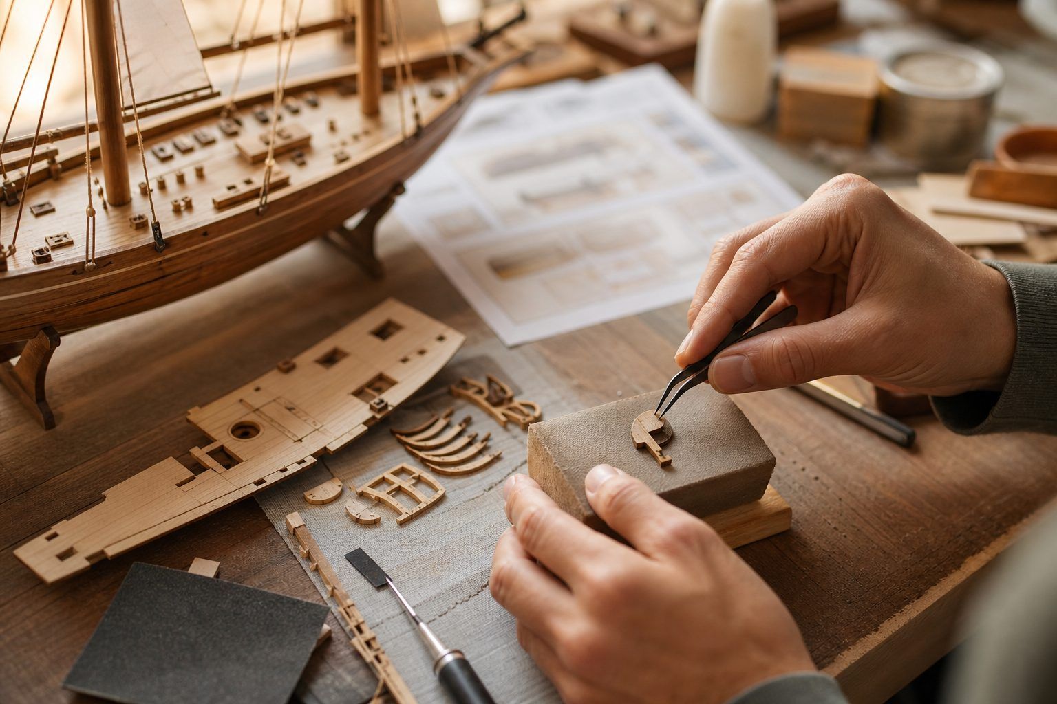 Construire une maquette en bois sans abîmer les pièces