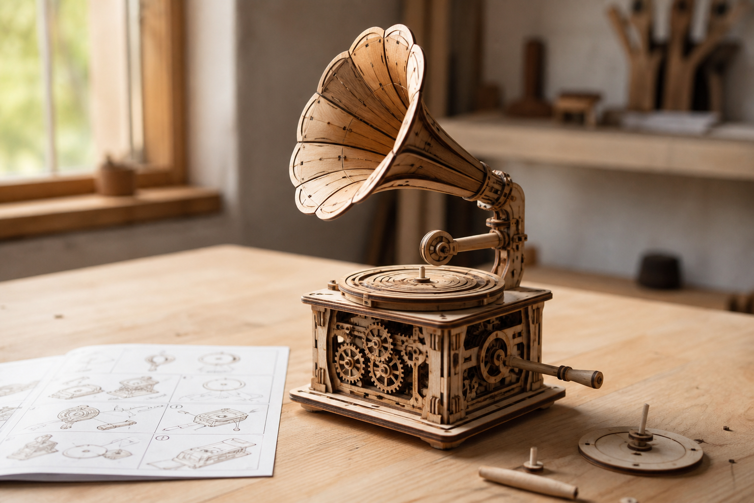 Quelle maquette de gramophone en bois convient à votre niveau ?