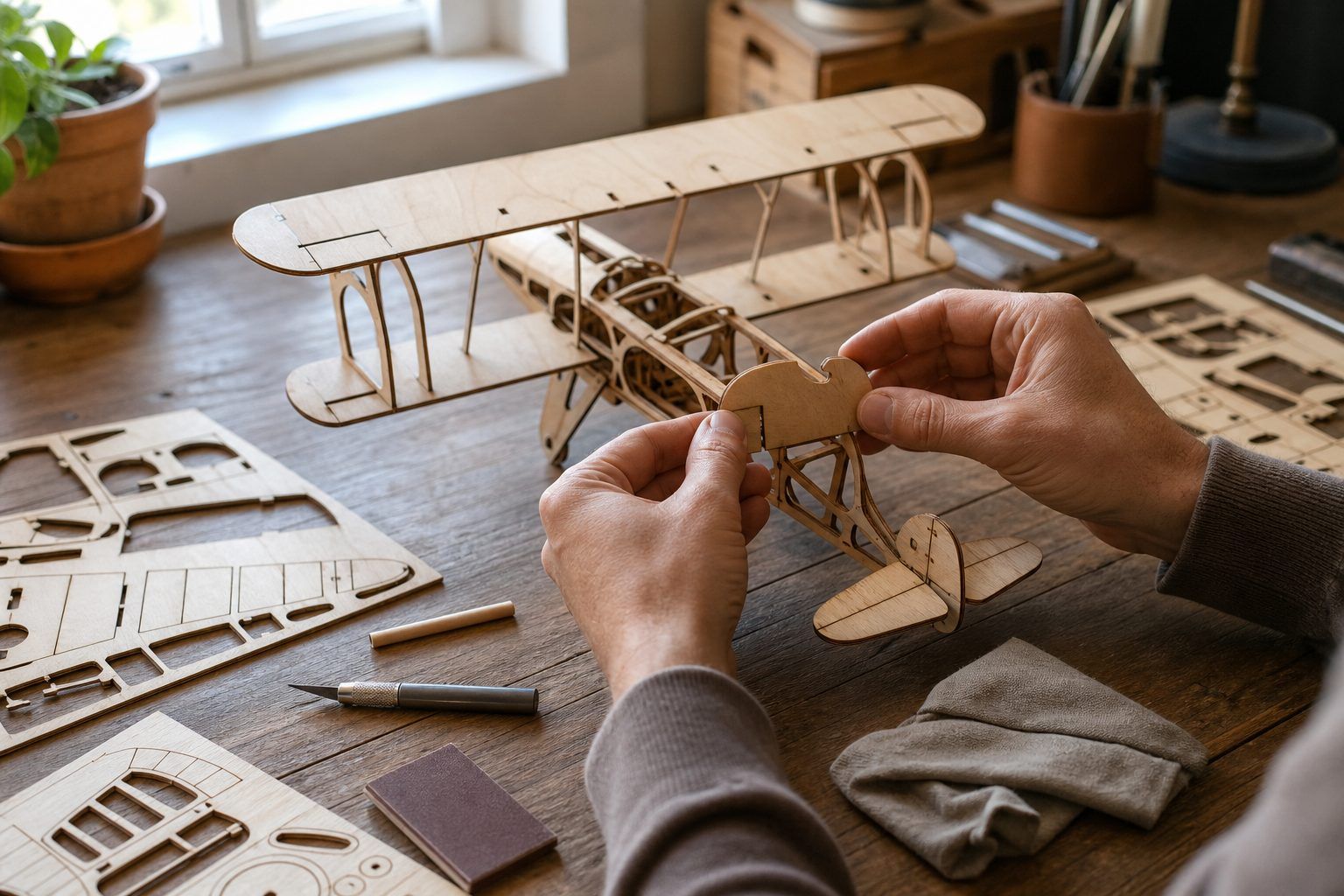 Comment monter un puzzle 3D avion en bois sans abîmer les pièces ?