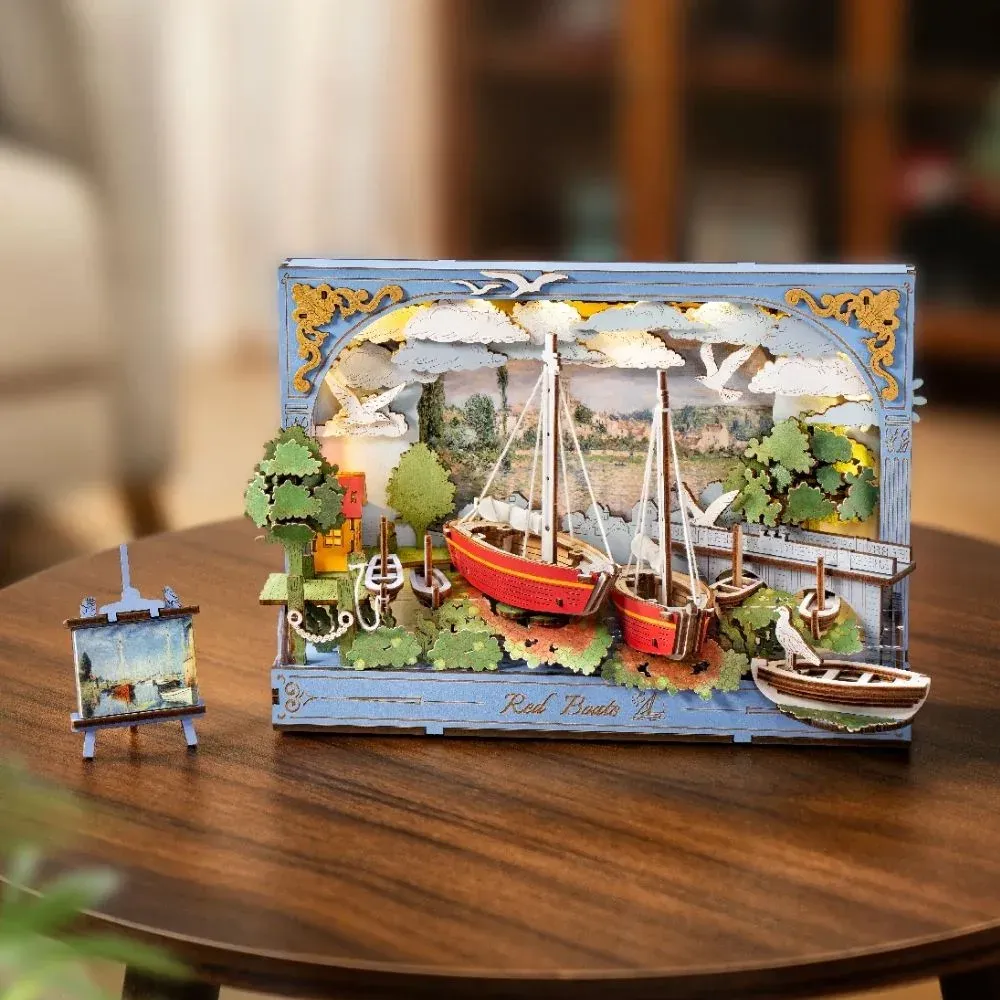 Puzzle 3D bateaux rouges