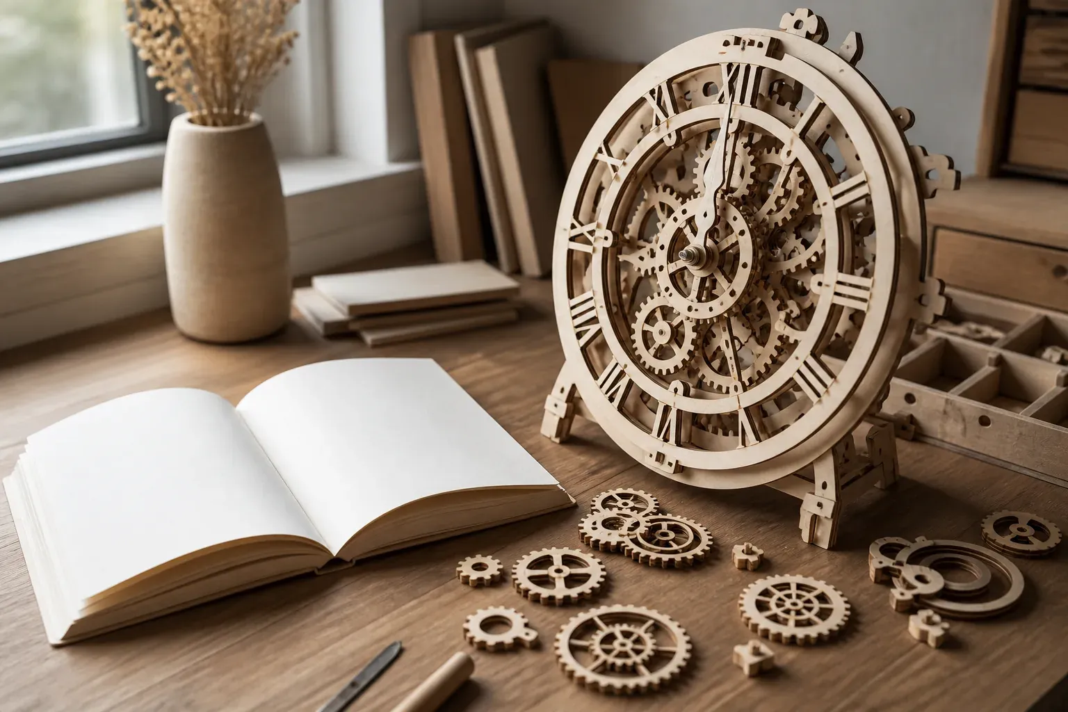 Un puzzle 3D en bois peut-il devenir une horloge ?