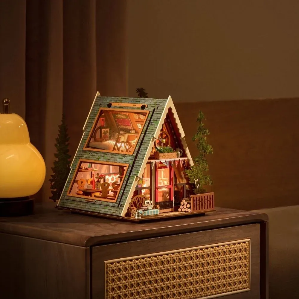 Puzzle 3D cabane A-Frame : vue 3