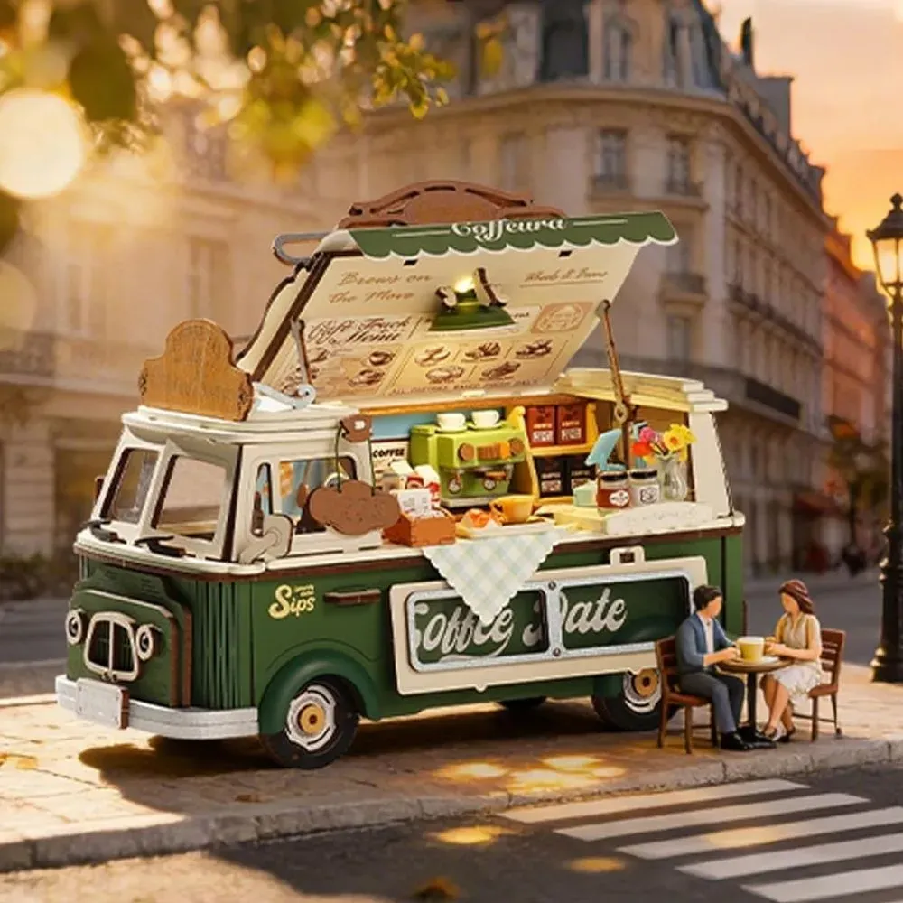 Puzzle 3D camion de café : vue 3