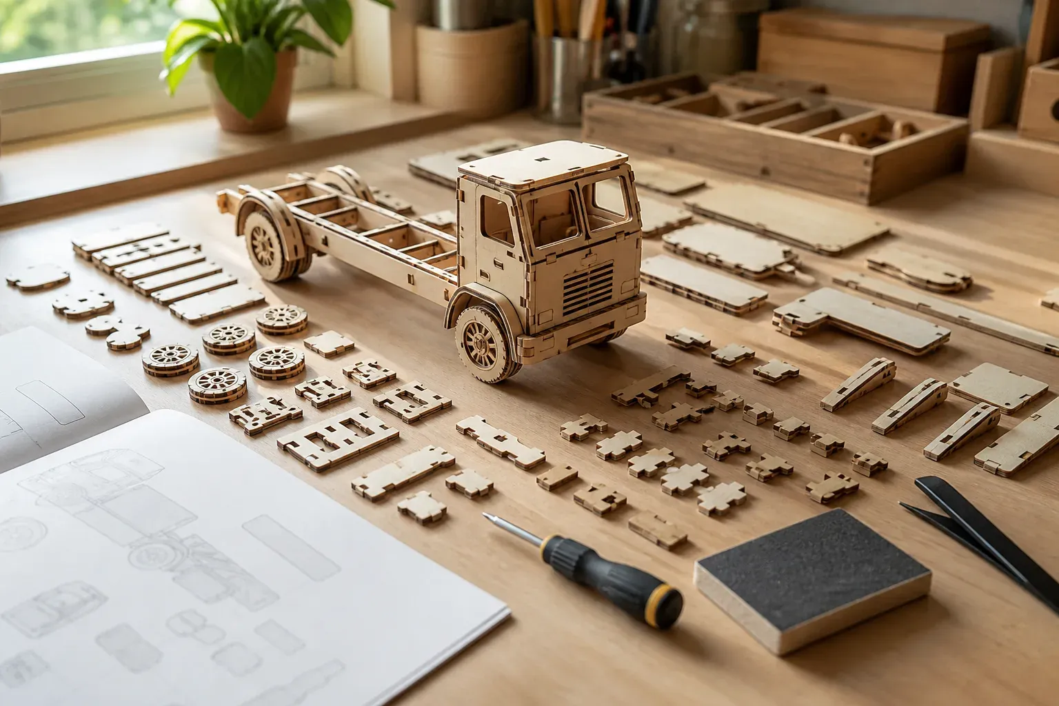 Le puzzle 3D camion se choisit selon le modèle et le niveau