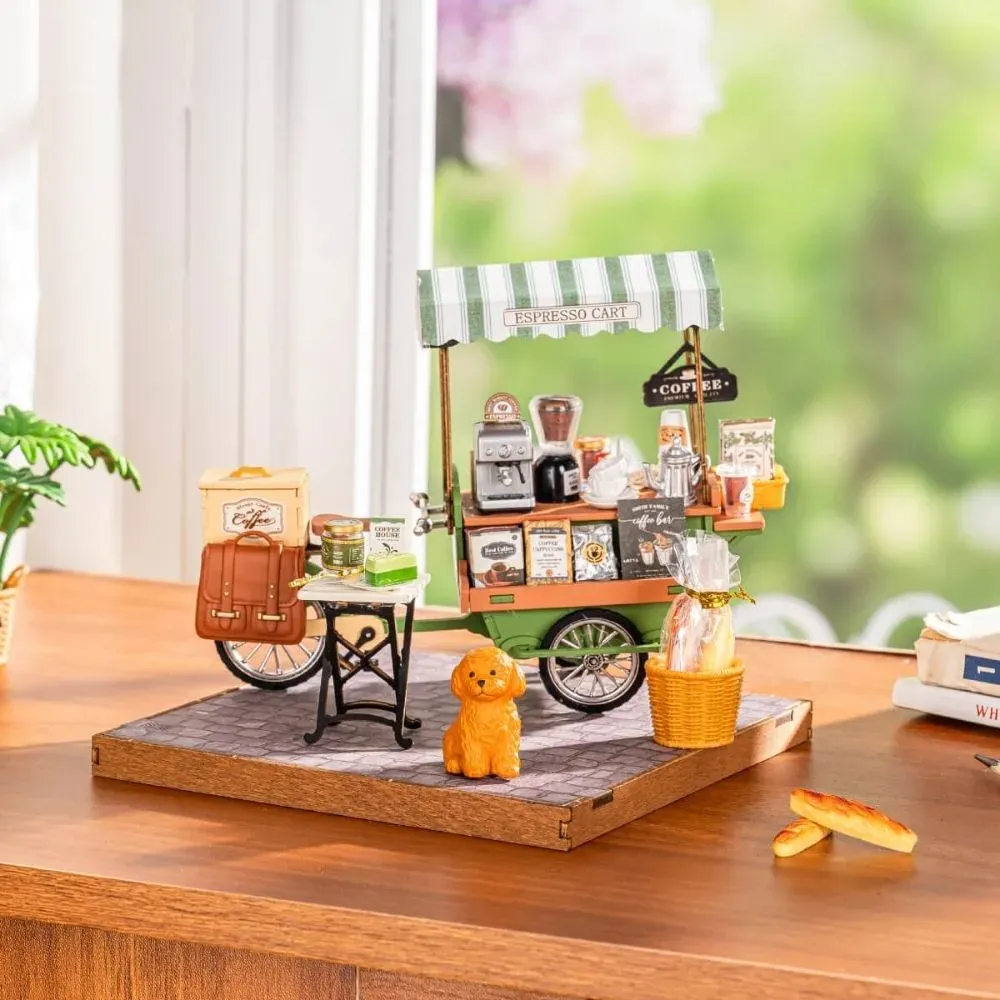 Puzzle 3D chariot de café aromatique