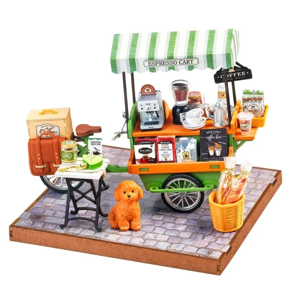 Puzzle 3D chariot de café aromatique : vue 2