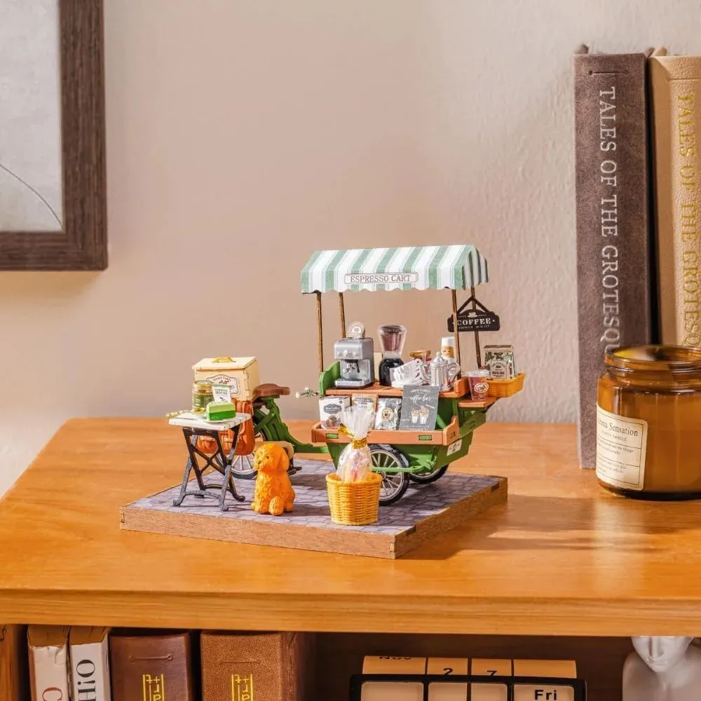 Puzzle 3D chariot de café aromatique : vue 3