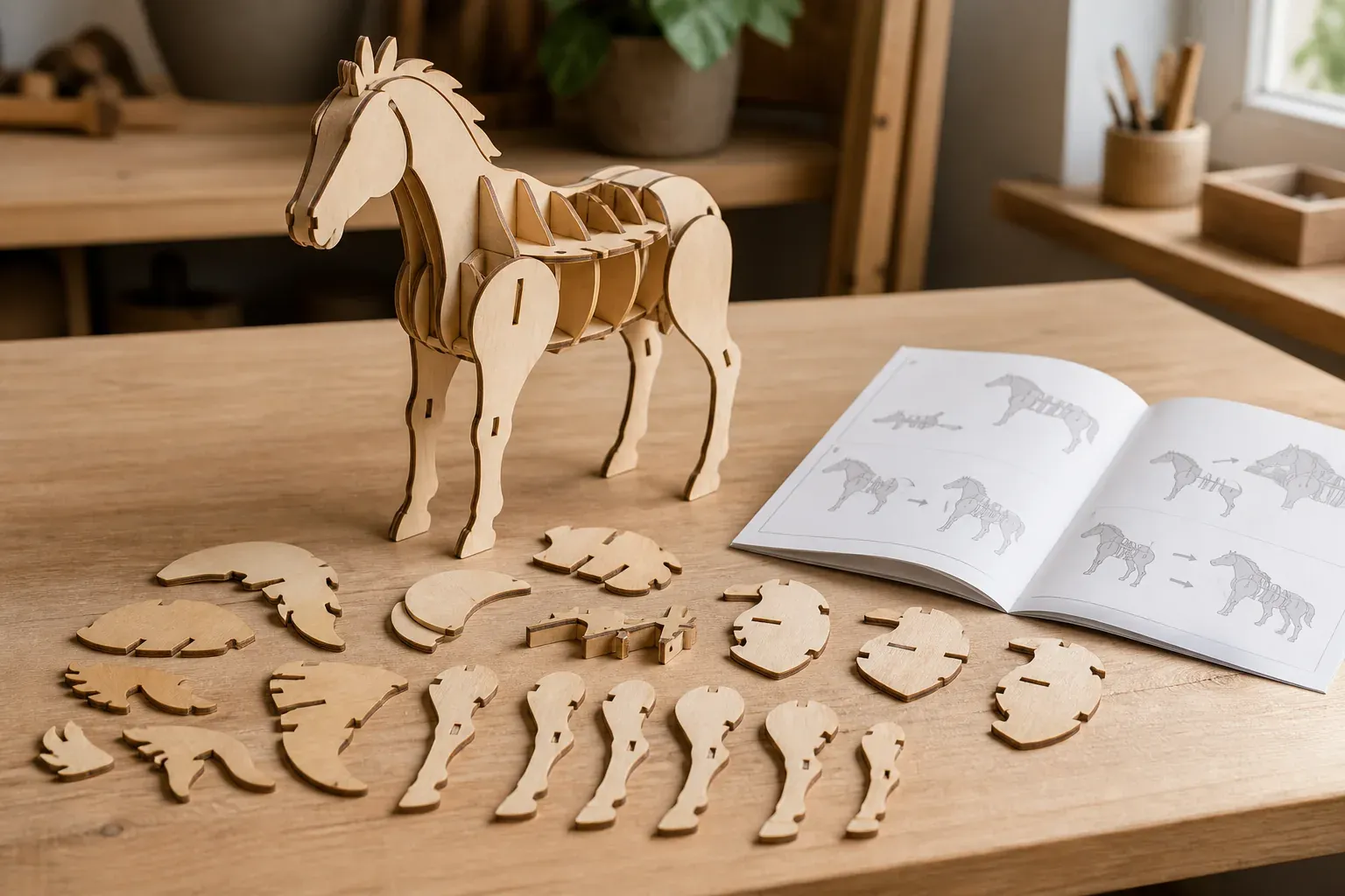 Le puzzle 3D cheval se choisit selon ses pièces et son montage