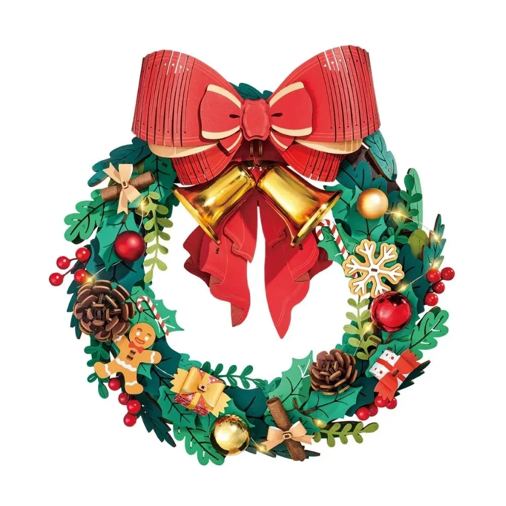 Puzzle 3D couronne de Noël : vue 2