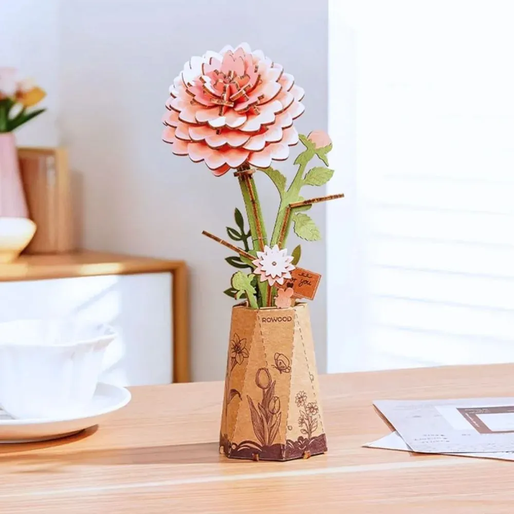 Puzzle 3D dahlia rose
