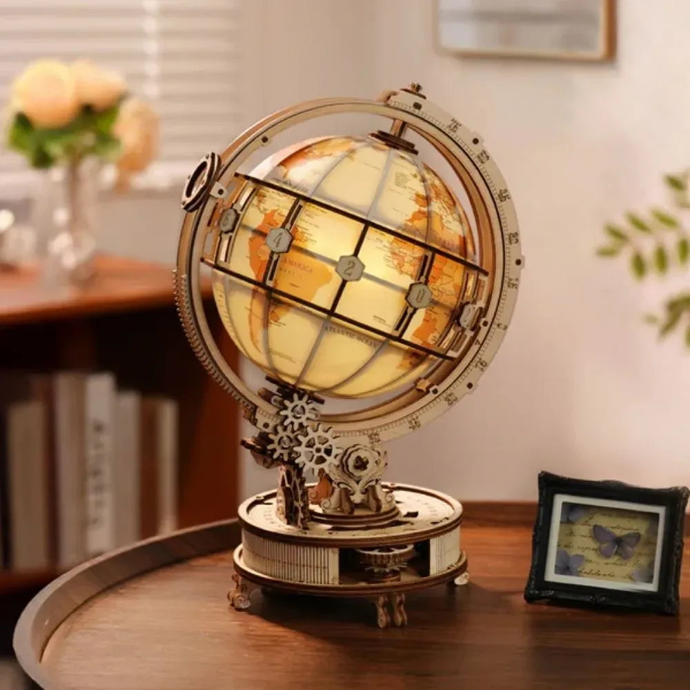 Puzzle 3D globe terrestre lumineux : vue 4