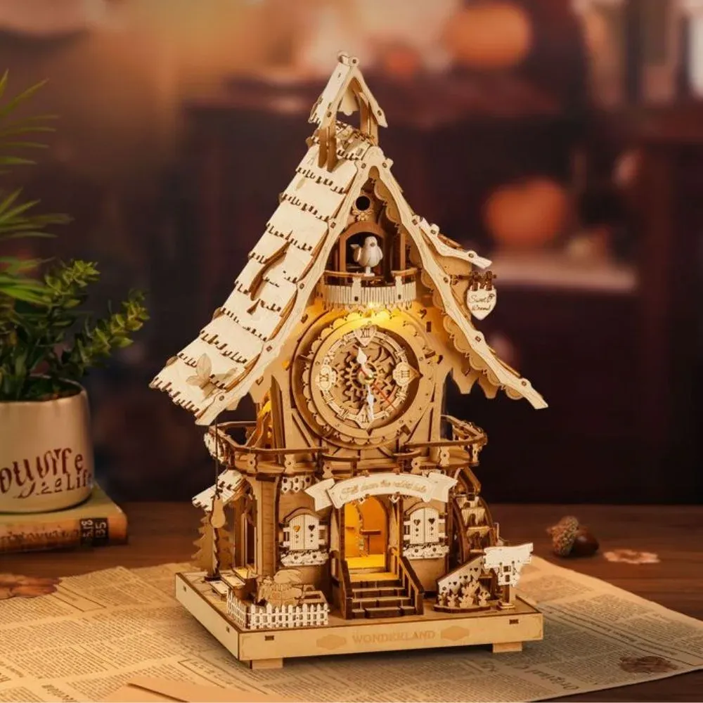 Puzzle 3D horloge coucou en bois