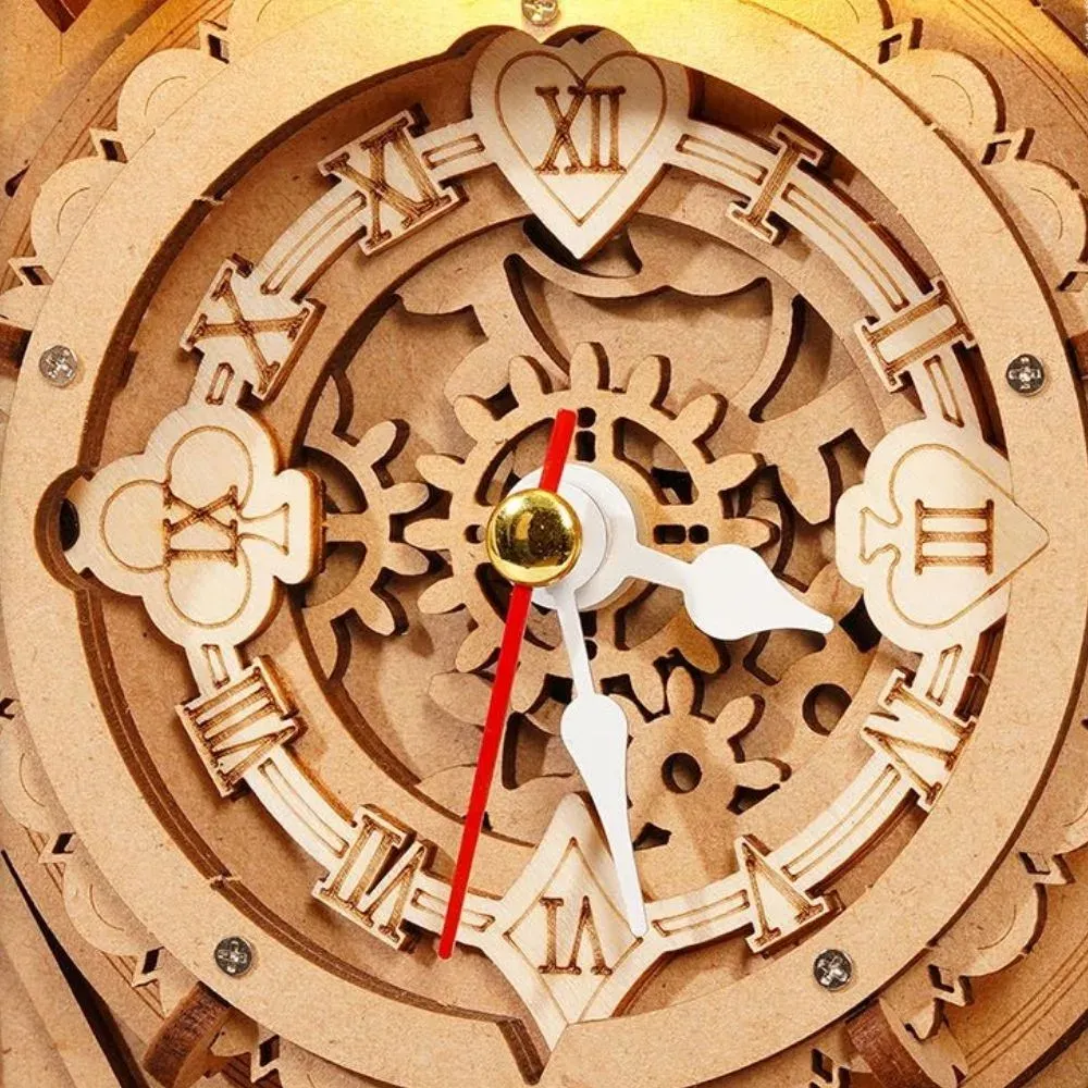 Puzzle 3D horloge coucou en bois : vue 4