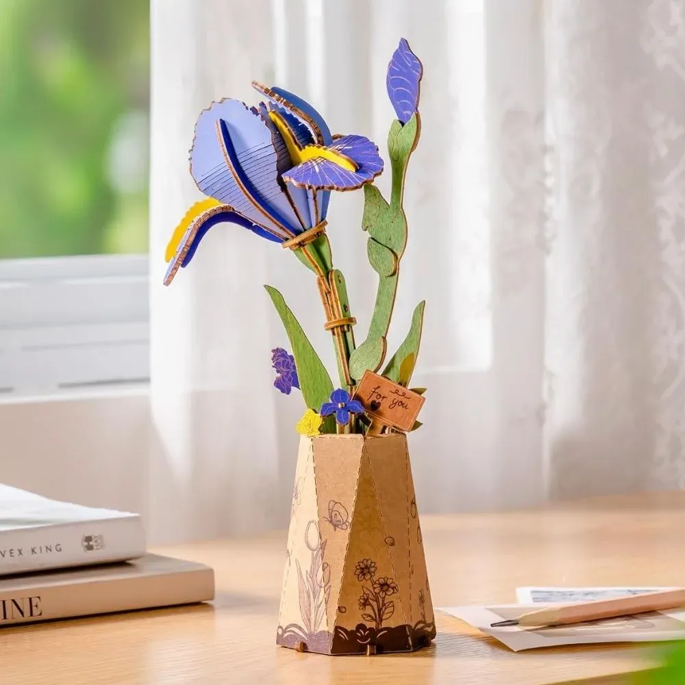 Puzzle 3D iris violet