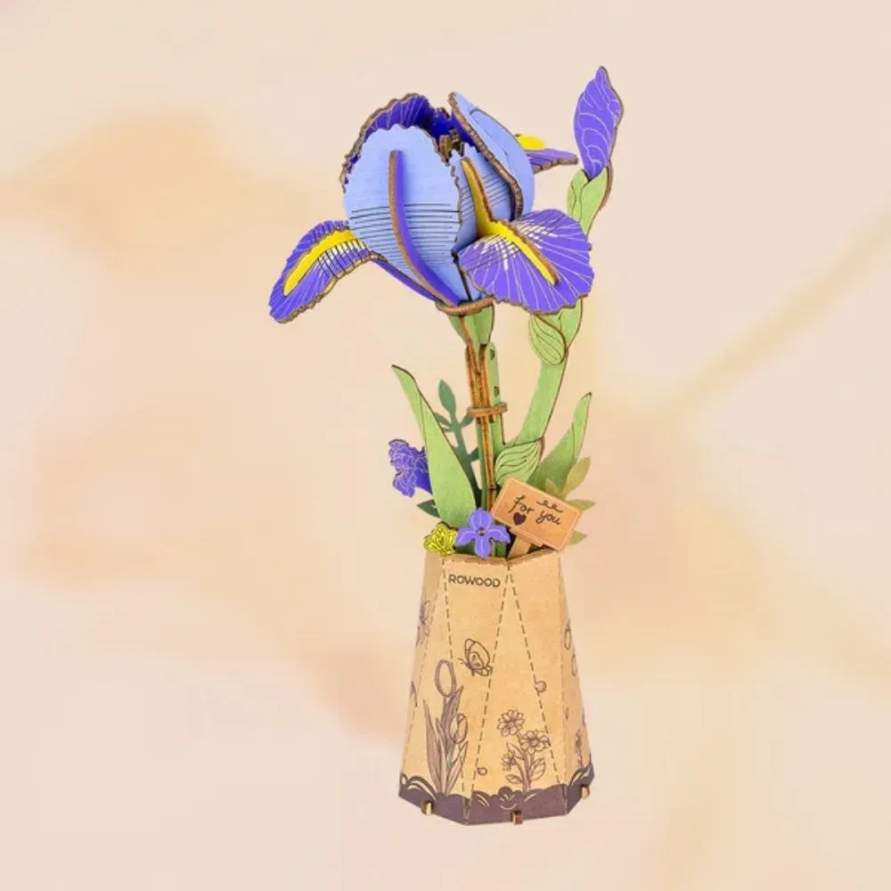 Puzzle 3D iris violet : vue 3