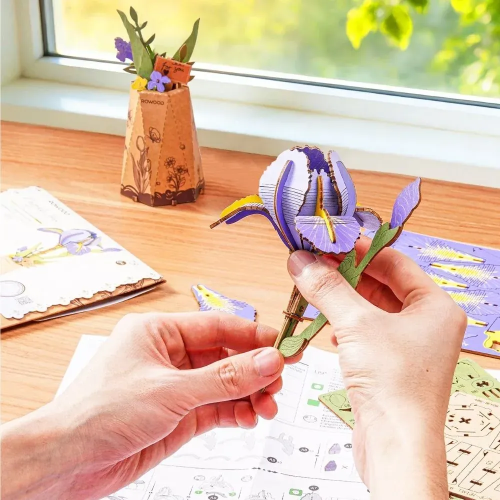 Puzzle 3D iris violet : vue 4