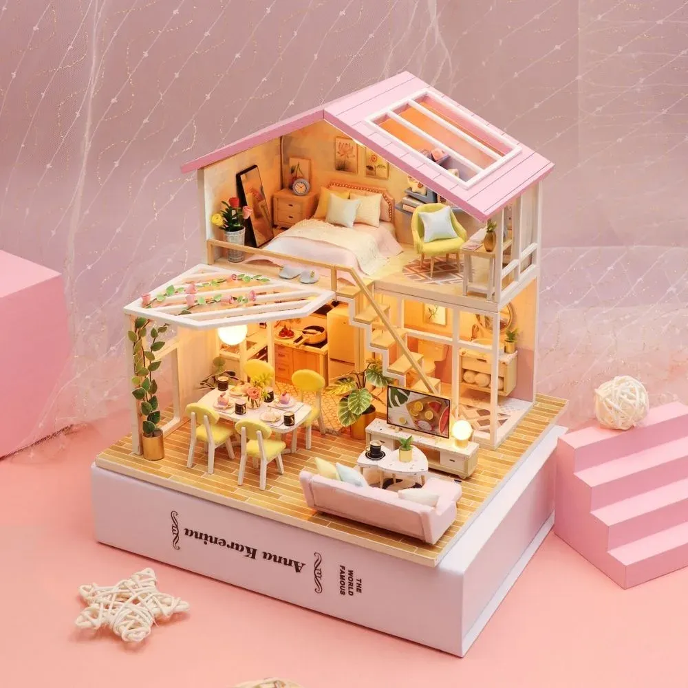 Maquette en bois maison miniature agréable moment