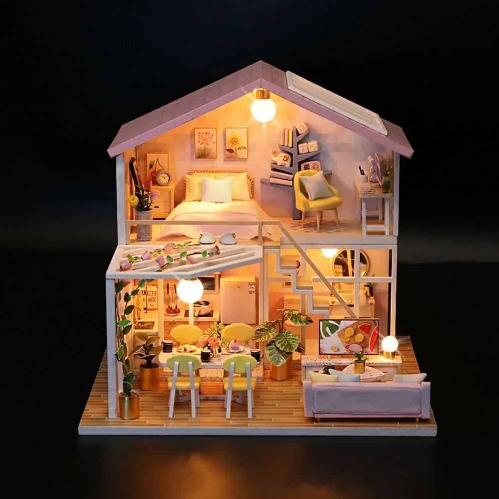 Maquette en bois maison miniature agréable moment : vue 3