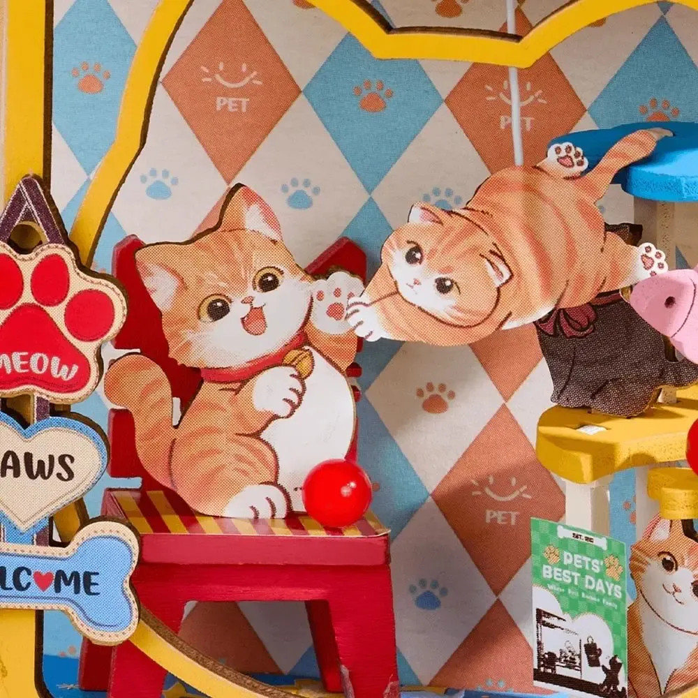 Puzzle 3D animalerie miniature en bois : vue 4