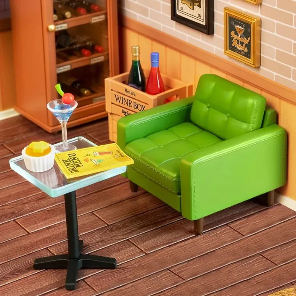 Maquette en bois maison miniature bar : vue 4