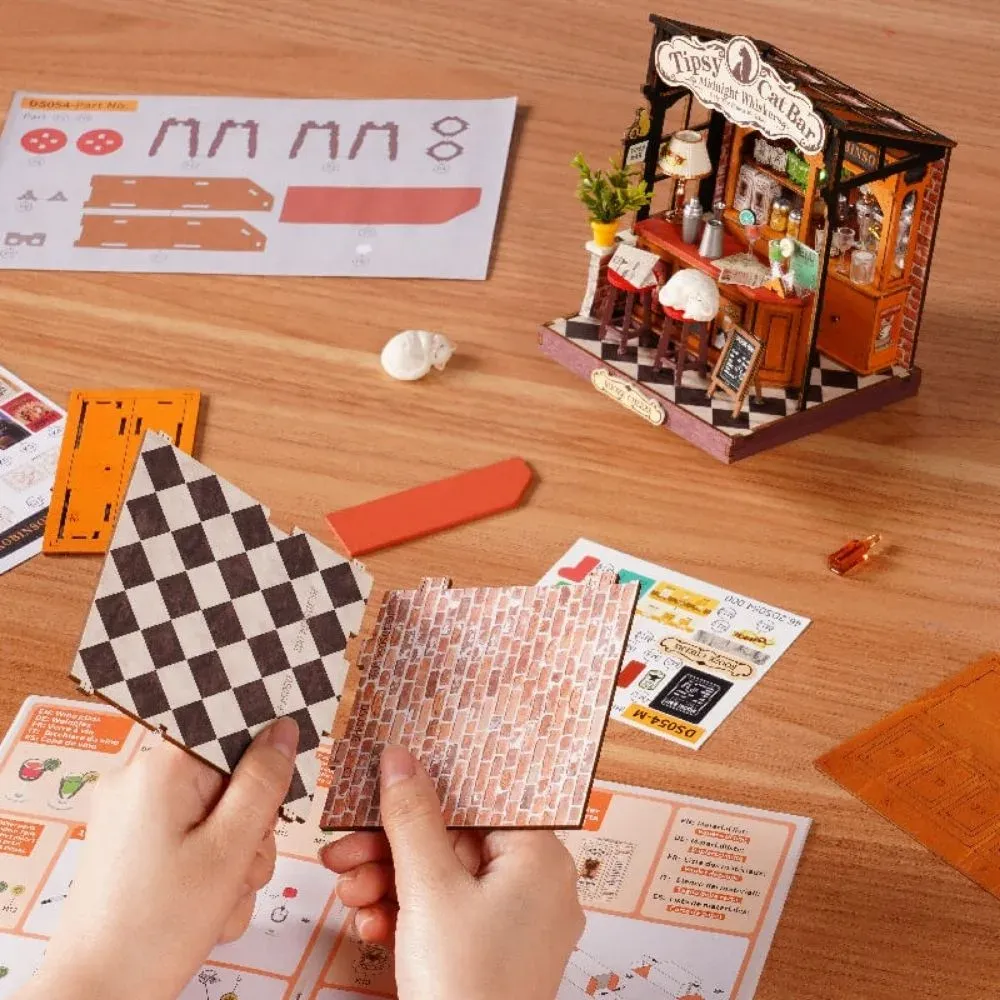 Puzzle 3D bar du chat Tipsy : vue 3