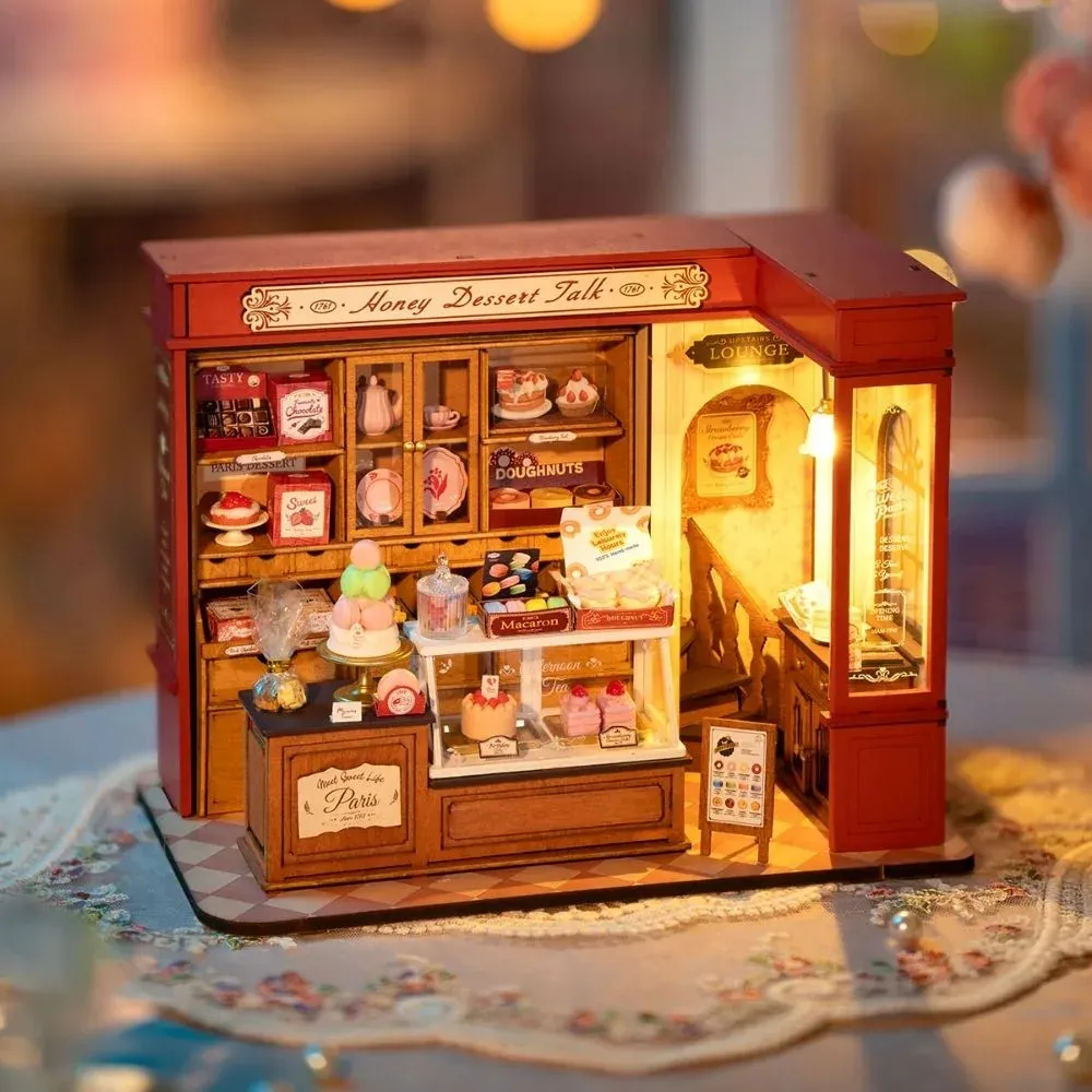 Maquette en bois boulangerie dessert au miel