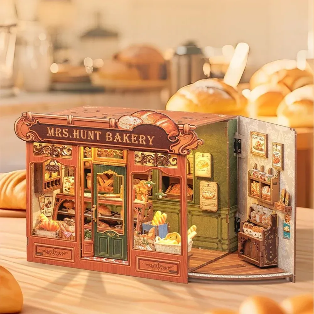 Maquette en bois boulangerie miniature
