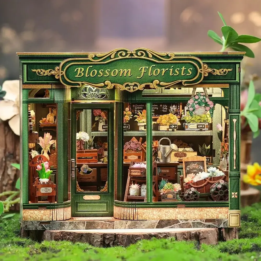 Maquette en bois boutique de fleurs miniature : vue 3