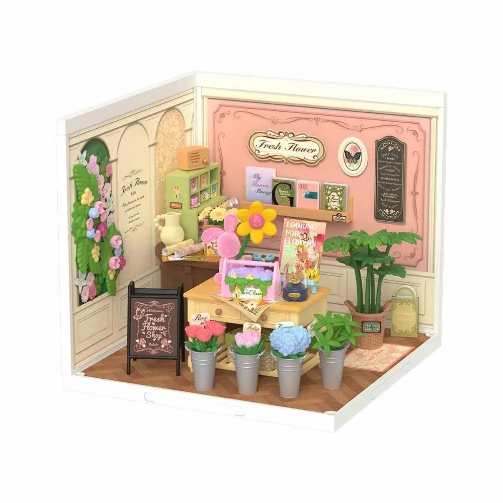Maquette en bois boutique de fleurs fraîches : vue 2