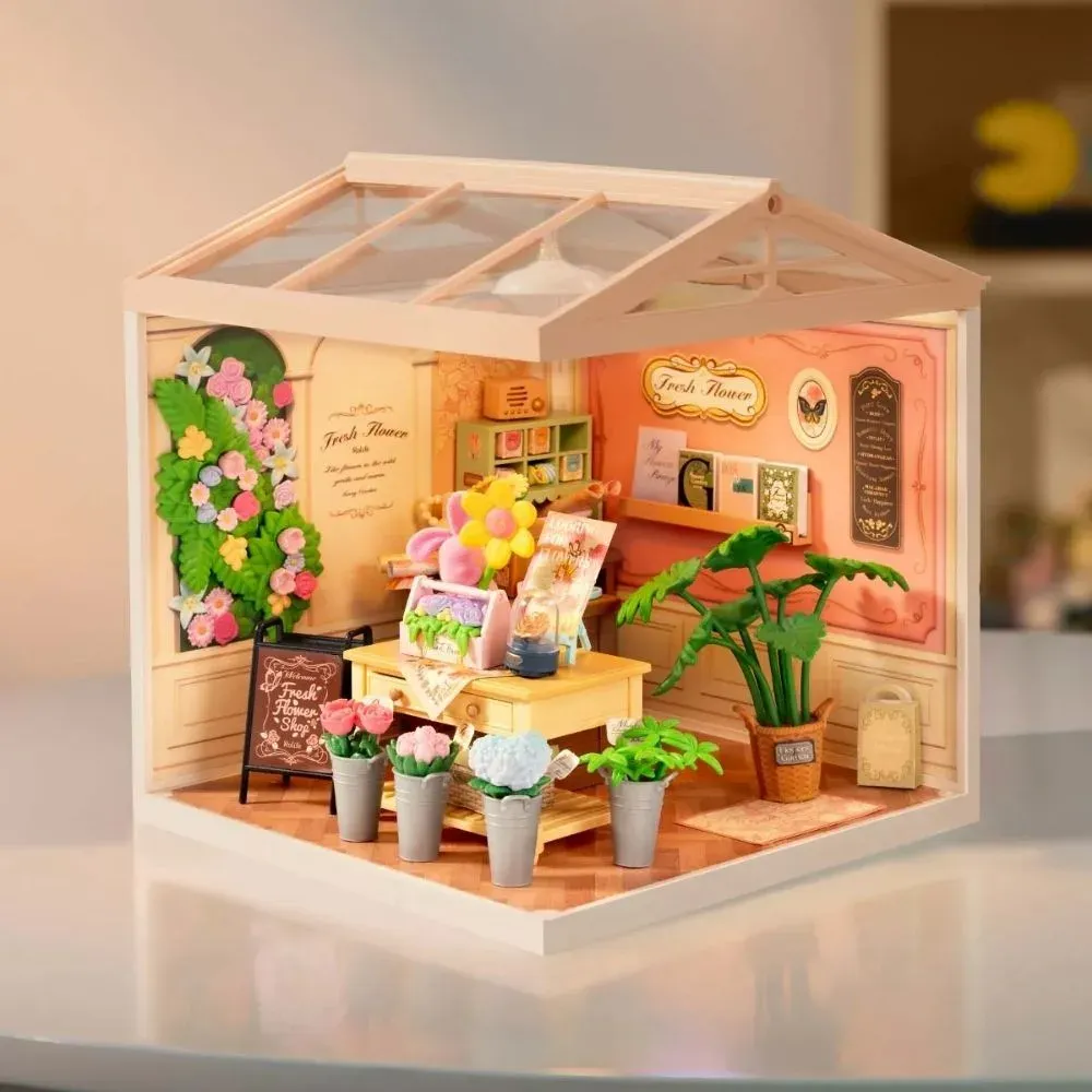 Maquette en bois boutique de fleurs fraîches : vue 3