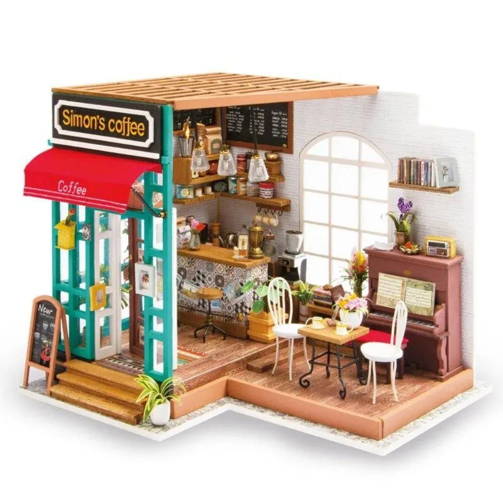 Maquette en bois café miniature : vue 2