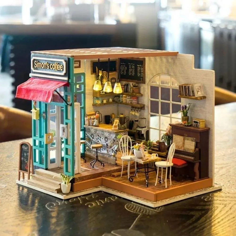 Maquette en bois café miniature : vue 4
