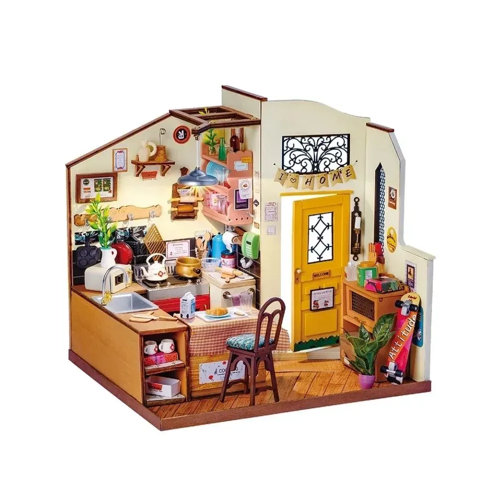 Maquette en bois cuisine miniature agréable : vue 2