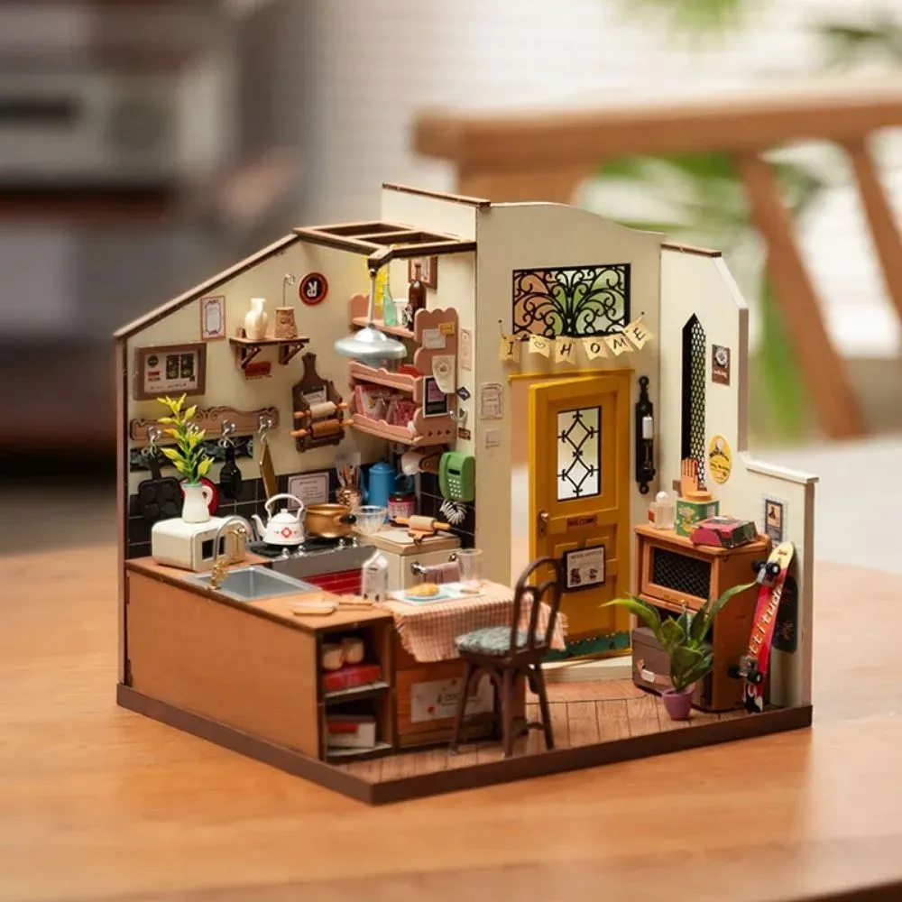 Maquette en bois cuisine miniature agréable : vue 3