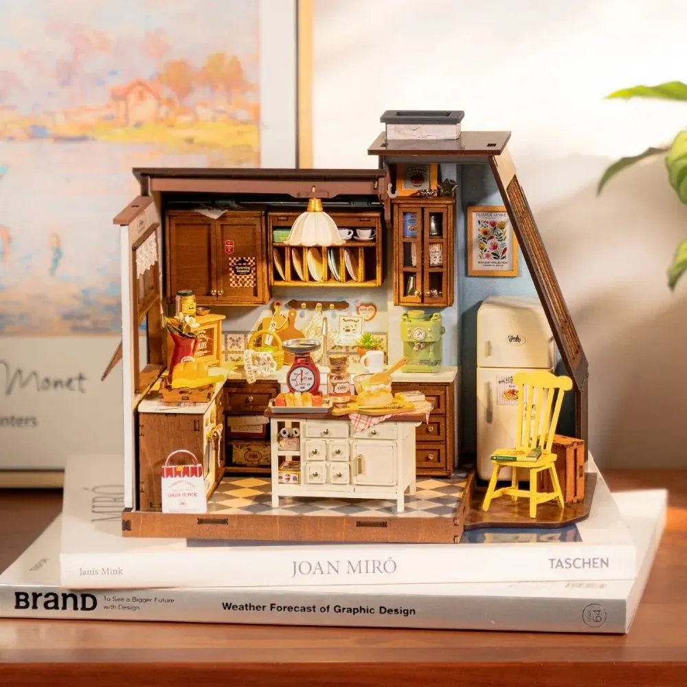 Maquette en bois maison miniature cuisine et pâtisserie : vue 3