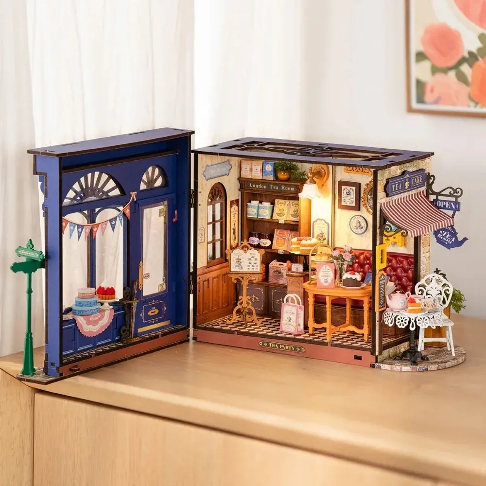 Maquette en bois maison miniature salon de thé : vue 4