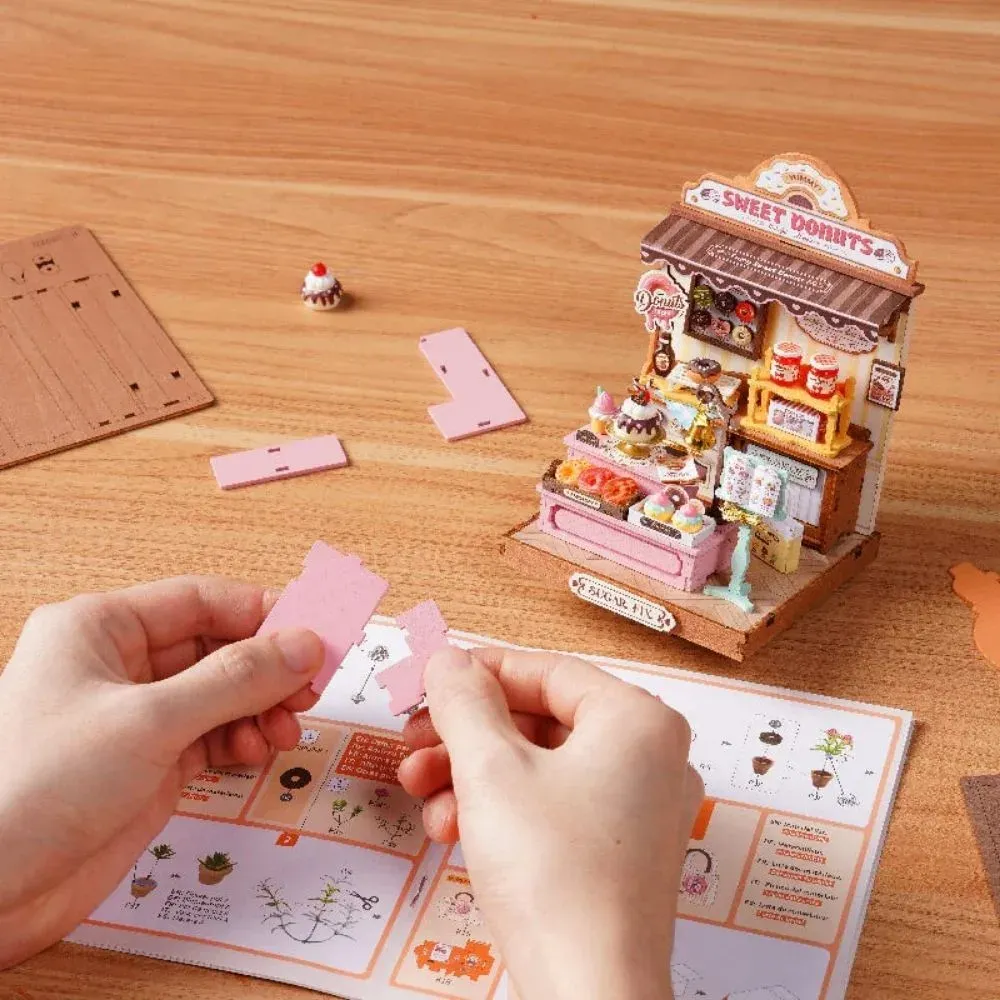Puzzle 3D donuterie miniature lumineuse : vue 3