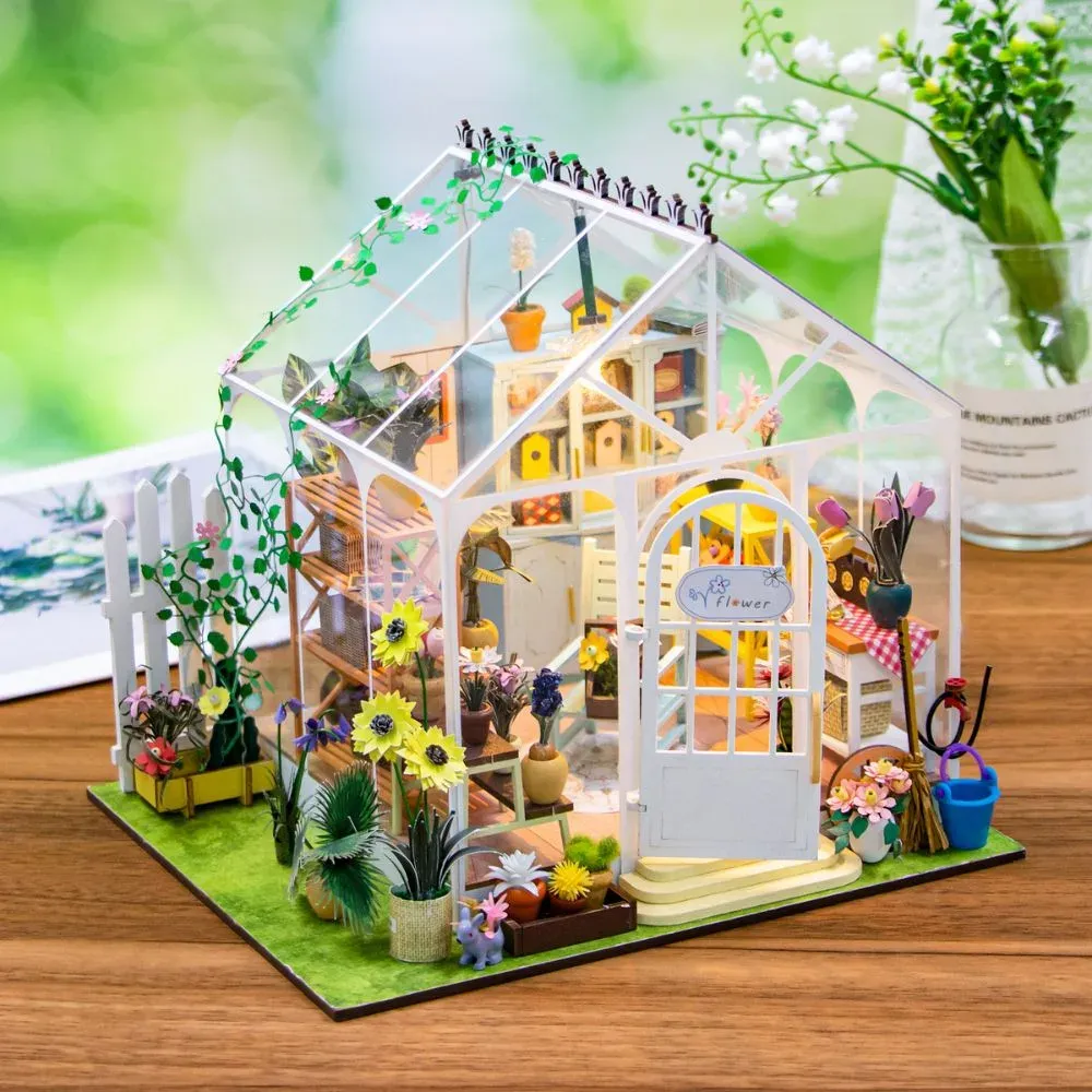 Maquette en bois maison miniature Fleur ensoleillée : vue 3
